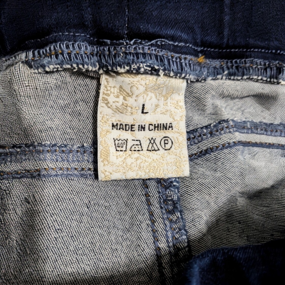 Women's Pull on Stretch Jeans Size L - Picture 7 of 7